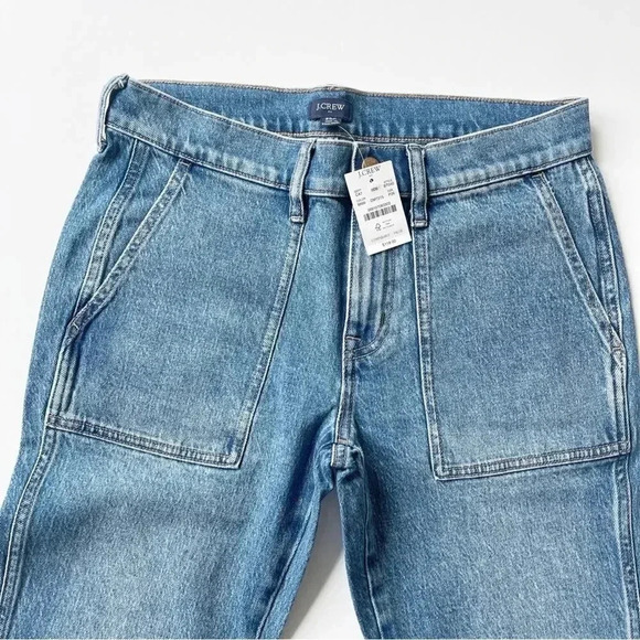 J. Crew Factory Petite Cropped Ankle Patch Pocket Jeans in Medium Wash 26P NWT - Picture 4 of 6